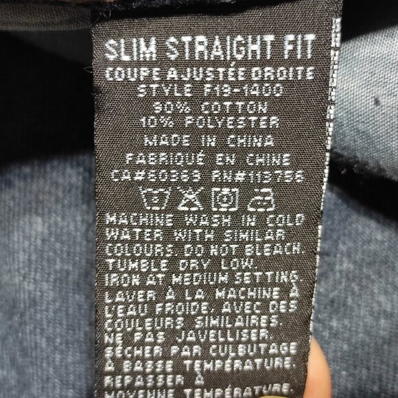 For Him London jeans men's sz 38 stone washed ink blue colour Slim Straight Fit - Picture 6 of 12